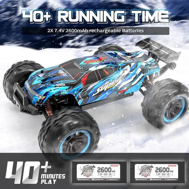 Alt view image 4 of 7 - Hosim Brushless RC Cars, 1:10 68+ KMH High Speed Remote Control Car for Adults Boys, 4X4 All Terrains Waterproof Off Road Hobby Grade Large Fast Racing Buggy Toy Gift Monster Trucks