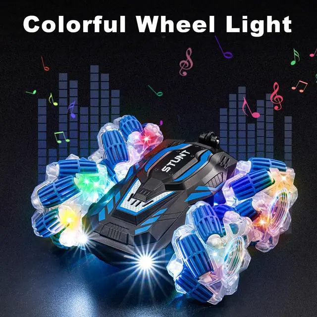 Alt view image 6 of 6 - 2.4GHz 4WD Gesture Sensing RC Stunt Car, Double-Sided 360° Flips Remote Control Cars,Best Birthday Gifts for Kids,Gesture RC Car Remote Control Transformed Vehicle for Boys Age6-12 yr