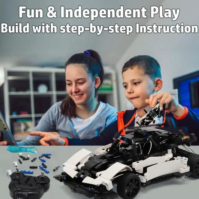 Alt view image 4 of 7 - WisePlay Model Cars to Build for Adults and Kids 8-12 Year - STEM Projects for Kids Ages 12-16 Year - Build Your Own Remote Control Car - STEM Kits for Kids Age 12-14