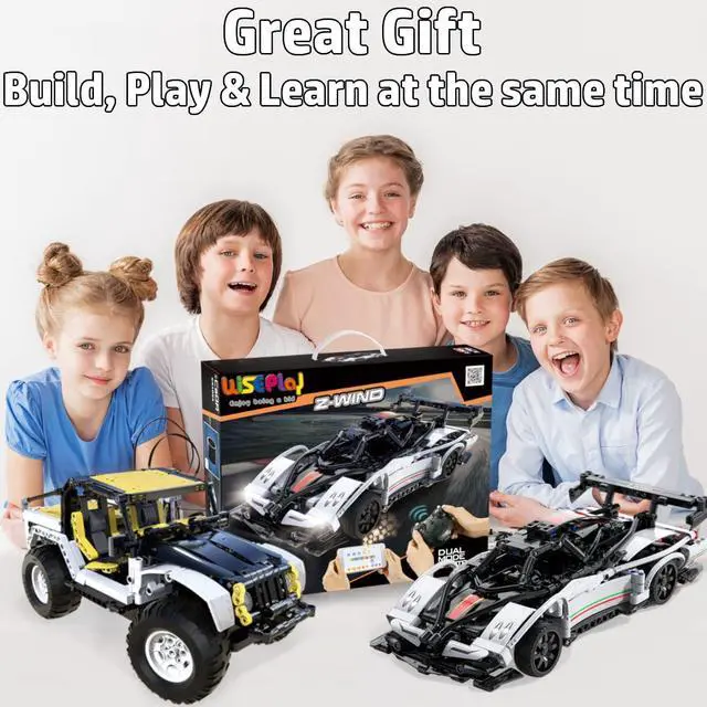 Alt view image 6 of 7 - WisePlay Model Cars to Build for Adults and Kids 8-12 Year - STEM Projects for Kids Ages 12-16 Year - Build Your Own Remote Control Car - STEM Kits for Kids Age 12-14