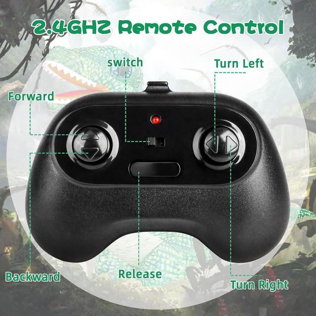 Alt view image 7 of 7 - 2.4GHZ Remote Control Inflatable Dinosaur Toy for Kids,Realistic Electric Toy Dinosaur with 360°Rotation,Forward & Backward,Rechargeable Walking Dinosaur Toy for Boys Kids Age 6-8 8-12 Birthday Gifts