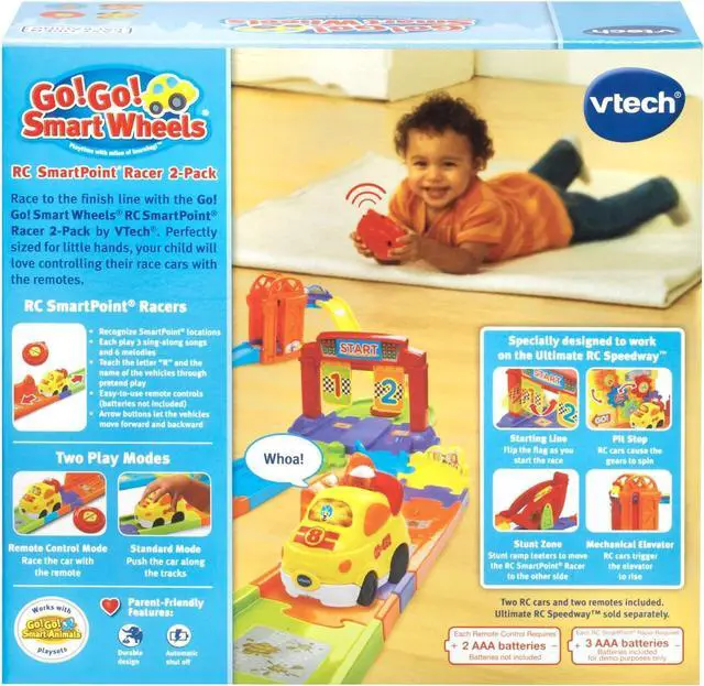 Alt view image 7 of 7 - VTech Go! Go! Smart Wheels Speedway RC SmartPoint Racer 2-Pack, unisex-children