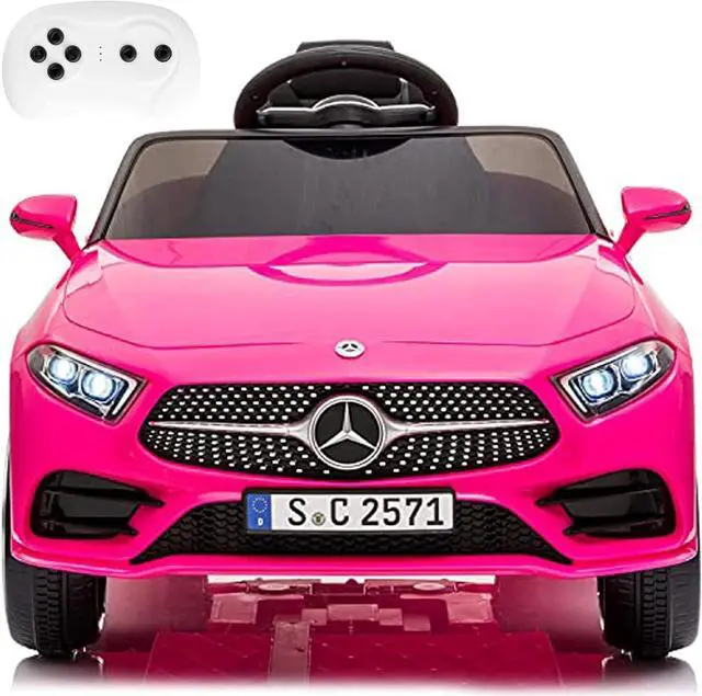 Kids Electric Cars for Toddler Ride On with Parent Remote Control Vehicles for Girl and Boy Ride in 12V Battery Power 4 Wheels Mercedes Benz Big Toys Baby Toddler Car Music Light 3 Speed(Pink)