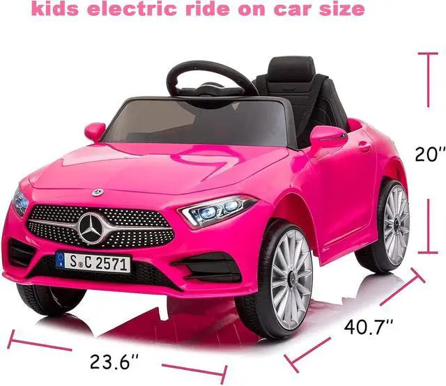 Alt view image 2 of 7 - Kids Electric Cars for Toddler Ride On with Parent Remote Control Vehicles for Girl and Boy Ride in 12V Battery Power 4 Wheels Mercedes Benz Big Toys Baby Toddler Car Music Light 3 Speed(Pink)