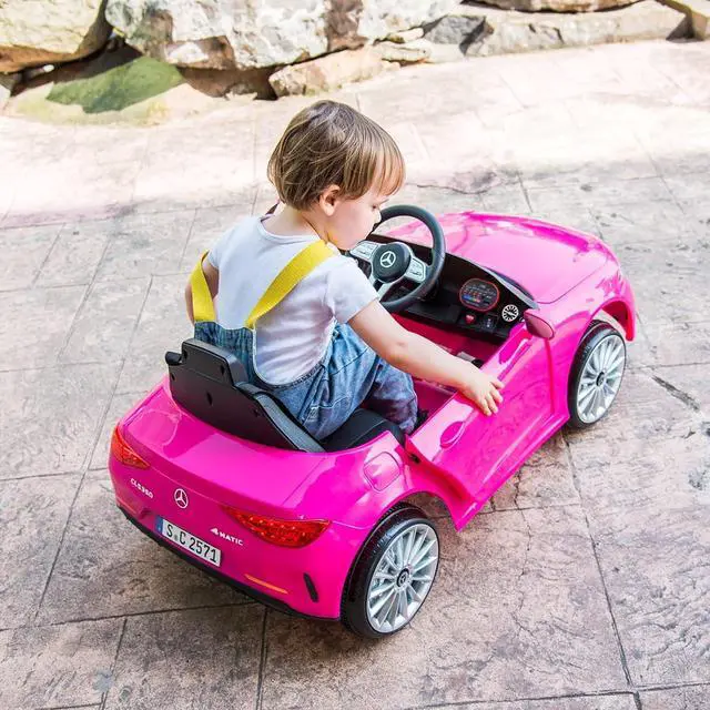 Alt view image 5 of 7 - Kids Electric Cars for Toddler Ride On with Parent Remote Control Vehicles for Girl and Boy Ride in 12V Battery Power 4 Wheels Mercedes Benz Big Toys Baby Toddler Car Music Light 3 Speed(Pink)