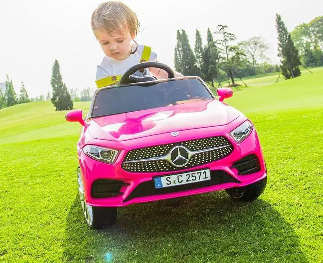 Alt view image 7 of 7 - Kids Electric Cars for Toddler Ride On with Parent Remote Control Vehicles for Girl and Boy Ride in 12V Battery Power 4 Wheels Mercedes Benz Big Toys Baby Toddler Car Music Light 3 Speed(Pink)