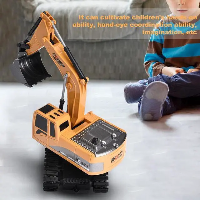 Alt view image 4 of 6 - Remote Control Excavator,Toy Digger Remote Control Digger Excavator Toys,Engineering Sand Digger Construction Vehicle Toy RC Excavator Toy Cars for Kids