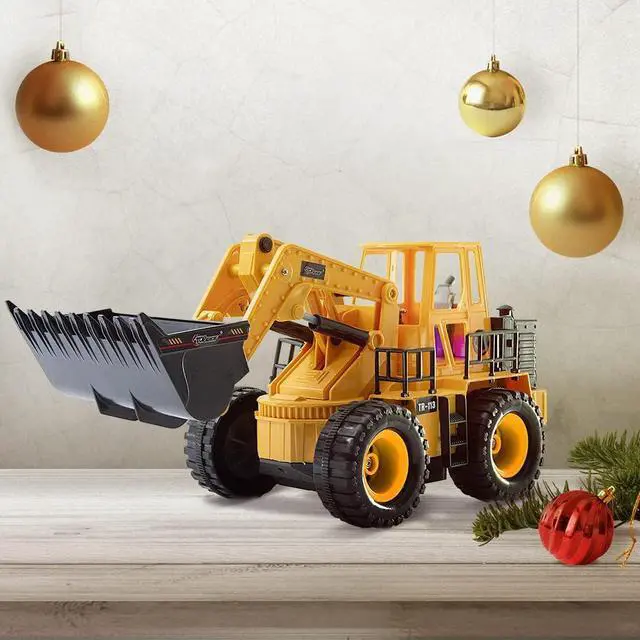 Alt view image 2 of 6 - Top Race TR-113 5 Channel Full Functional Remote Control Tractor Toy Front Loader - 14 x 6 x 8 inch Electric RC Remote Control Construction Toy Tractors with Lights and Sounds
