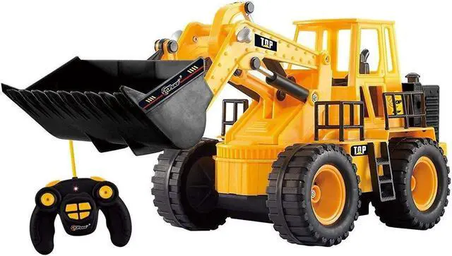 Main image of Top Race TR-113 5 Channel Full Functional Remote Control Tractor Toy Front Loader - 14 x 6 x 8 inch Electric RC Remote Control Construction Toy Tractors with Lights and Sounds