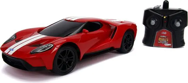Alt view image 3 of 5 - Jada Toys Hyperchargers Heat Chase Radio Control Vehicle - Twin Pack with USB Charging (2Piece), 1: 16 Scale, 2015 Dodge Charger SRT Hellcat & 2017 Ford Gt