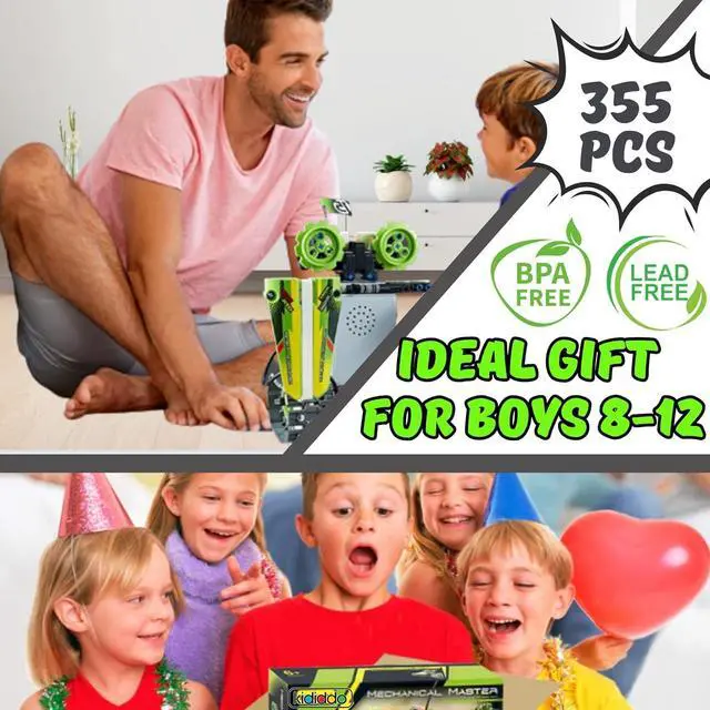 Alt view image 6 of 7 - Remote Control Cars Robot Building Kit Educational Toys for Age 8-13 Fun STEM Toys for Kids 3-in-1 RC Car Kit to Build Cool Building Blocks Set Birthday Gift for 8 9 10+ Year Old Boys