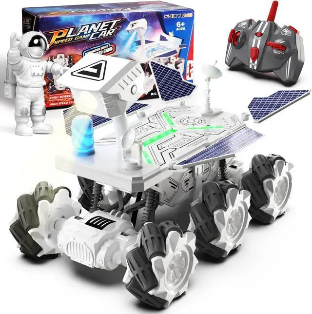 Main image of Mars Rover Remote Control Car for Boys 4-7, Space Explorers Toys RC Cars for Boys Age 8-12, Moon Rover with 2.4Ghz Remote Control, Astronaut Model, 6 Laterally Movable Wheels, Rechargeable