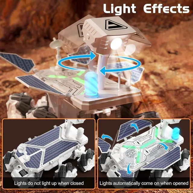 Alt view image 2 of 6 - Mars Rover Remote Control Car for Boys 4-7, Space Explorers Toys RC Cars for Boys Age 8-12, Moon Rover with 2.4Ghz Remote Control, Astronaut Model, 6 Laterally Movable Wheels, Rechargeable
