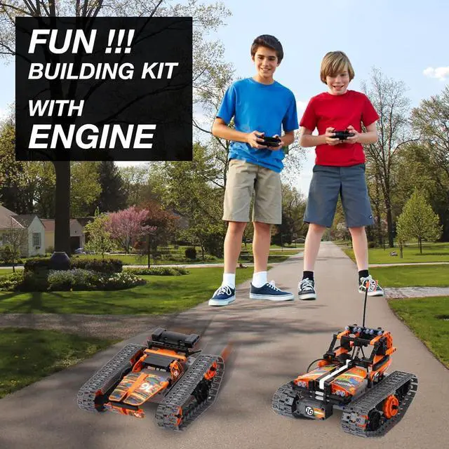 Alt view image 2 of 7 - BIRANCO. STEM Remote Control Building Kit 3 in 1 RC Tracked Racer/Tank/Robot Engineering Toys, Science Construction Play Set, Toy Car Christmas for Boys & Girls Age 8-12 (392pcs)