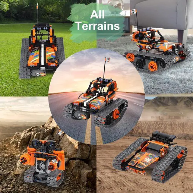 Alt view image 3 of 7 - BIRANCO. STEM Remote Control Building Kit 3 in 1 RC Tracked Racer/Tank/Robot Engineering Toys, Science Construction Play Set, Toy Car Christmas for Boys & Girls Age 8-12 (392pcs)