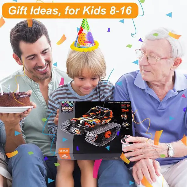 Alt view image 7 of 7 - BIRANCO. STEM Remote Control Building Kit 3 in 1 RC Tracked Racer/Tank/Robot Engineering Toys, Science Construction Play Set, Toy Car Christmas for Boys & Girls Age 8-12 (392pcs)