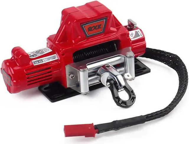 Alt view image 2 of 7 - INJORA Metal Automatic Winch Wireless Remote Controller System for 1:10 RC Crawler Car Axial SCX10 90046 TRX4 Redcat (Red)