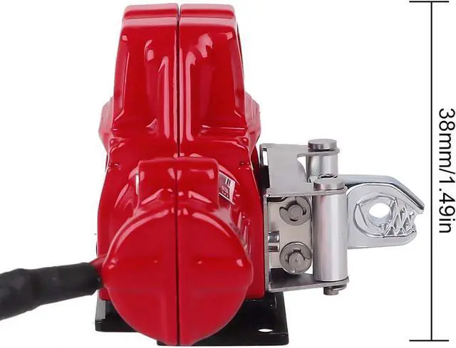 Alt view image 3 of 7 - INJORA Metal Automatic Winch Wireless Remote Controller System for 1:10 RC Crawler Car Axial SCX10 90046 TRX4 Redcat (Red)