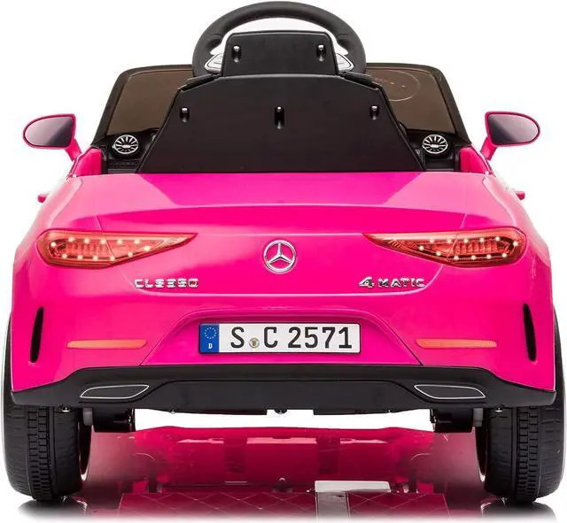 Alt view image 7 of 7 - Kids Electric Ride on Car with Remote Control, 12V Licensed Mercedes Benz Kids Car Battery Powered Electric Vehicles Toy Car, Adjustable Speed, Safety Belt, Music&LED Lights(Pink)