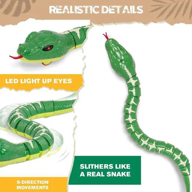 Alt view image 7 of 7 - Terra by Battat Remote Control Emerald Tree Boa - Electronic Snake Toy for Kids Ages 6+