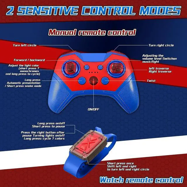 Alt view image 7 of 7 - S-pider Rc Gesture Sensing Stunt Car Toys for Boys 4-14 Years Old, Drift Hand Control Remote Control Cars with Light & Music, 360°Rotation Double Side Cars Birthday Gifts for Kids Age 5 6 7 8 9 10 11