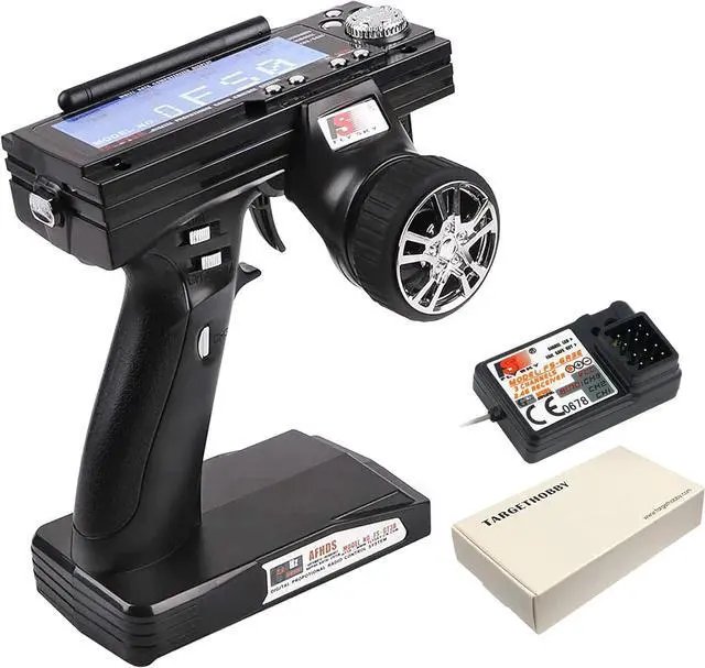 Main image of Flysky FS-GT3B Rc Transmitter & FS-GR3E Receiver, 2.4Ghz 3 Channel Rc Car Remote Controller and Receiver