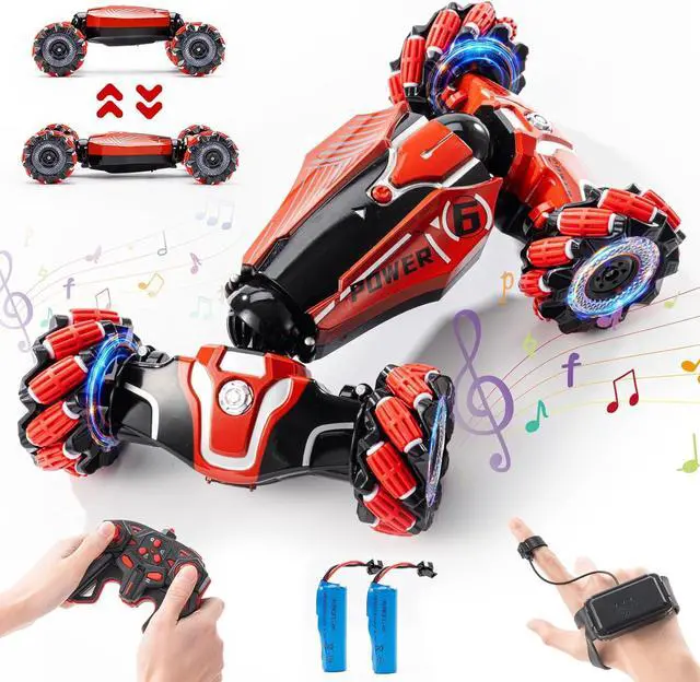 Main image of Remote Control Car, Gesture Sensing RC Stunt Car, 4WD Transform Drive, Hand Controlled Cars, 2.4Ghz RC Cars, Double Sided Driving, Present for Boys and Girls Aged 6-12