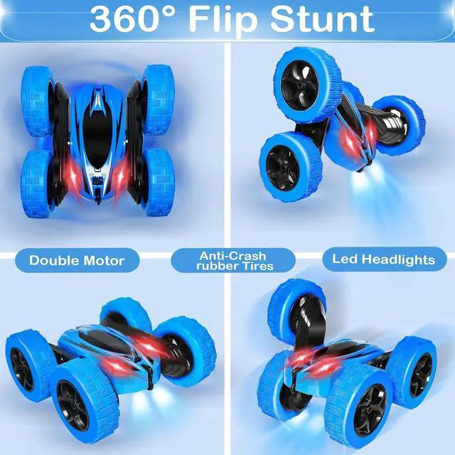Alt view image 2 of 7 - FREE TO FLY Remote Control Car Boys Toys: 360 Flip Rc Cars 2.4Ghz Double-Sided Rotating Stunt Car 6 7 8 9 10 11 12 Year Old Kids Girls Outdoor Indoor