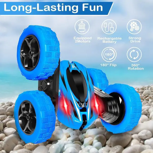 Alt view image 5 of 7 - FREE TO FLY Remote Control Car Boys Toys: 360 Flip Rc Cars 2.4Ghz Double-Sided Rotating Stunt Car 6 7 8 9 10 11 12 Year Old Kids Girls Outdoor Indoor