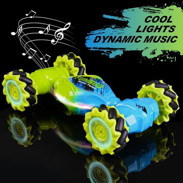 Alt view image 6 of 7 - Gesture Sensing RC Stunt Car Toys - Best Christmas Birthday Gifts for 6 7 8 9 10 11 12 Year Old Boys, Remote Control 4WD Off Road Transform Vehicle, Kids Cool Present Ideas, 2.4Ghz