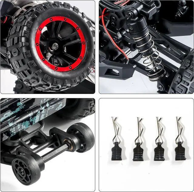 Alt view image 5 of 5 - Double Delight Remote Control Car, 1:14 Scale RC Truck 38+ KM/H Speed, 2.4G All-Terrain Off-Road Truck Toy Gifts for Boys and Adults with 2 Rechargeable Batteries Provide 40+ Min Playtime (Blue)