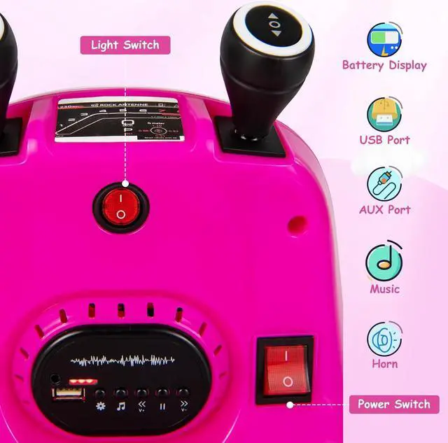 Alt view image 5 of 7 - HONEY JOY 12V Bumper Car for Toddlers 1-3, Baby Ride on Bumper Car w/Dual Joysticks, Flashing LED Light & 360 Degree Spin, Electric Vehicle for Kids, Ride on Car w/Remote Control, Gift for Boys Girls
