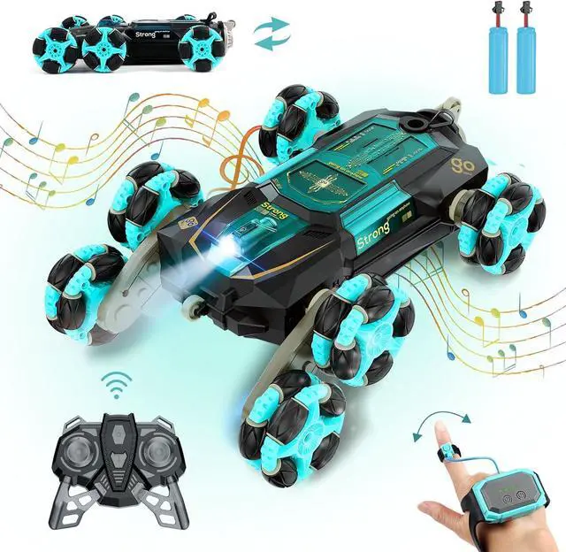 Main image of Gesture Sensing RC Stunt Car with Light & Music, Toys Gifts for 8 9 10 11 12 Year Old Boys Girls Kids, Hand Controlled Remote Control Car 360° Spins All Terrains Vehicle Monster Xmas Birthday Gifts