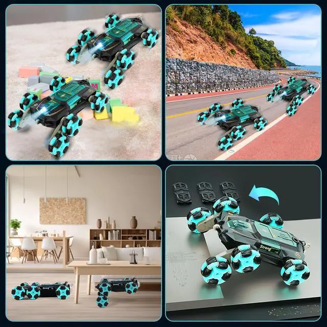 Alt view image 5 of 7 - Gesture Sensing RC Stunt Car with Light & Music, Toys Gifts for 8 9 10 11 12 Year Old Boys Girls Kids, Hand Controlled Remote Control Car 360° Spins All Terrains Vehicle Monster Xmas Birthday Gifts