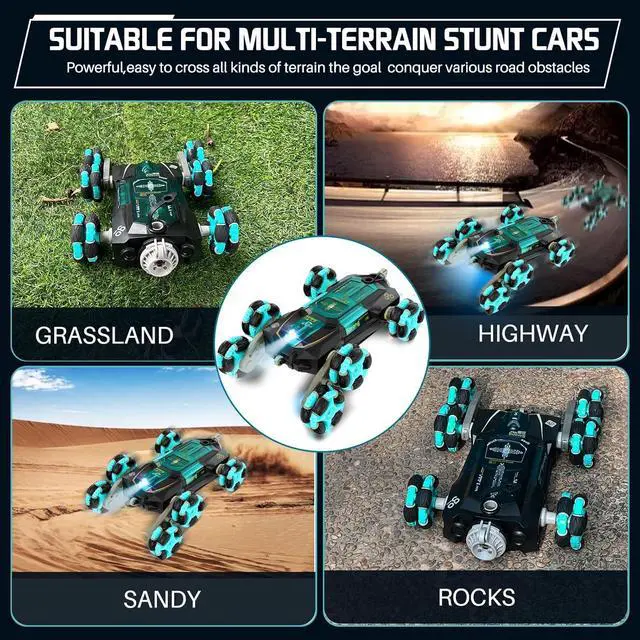 Alt view image 7 of 7 - Gesture Sensing RC Stunt Car with Light & Music, Toys Gifts for 8 9 10 11 12 Year Old Boys Girls Kids, Hand Controlled Remote Control Car 360° Spins All Terrains Vehicle Monster Xmas Birthday Gifts