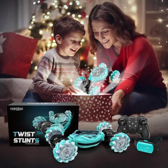 Alt view image 6 of 7 - Gesture Sensing Stunt RC Car - Remote Control Gesture Sensor Toy Cars for 7 8 9 10 11 12 Year Boys 2.4GHz 4WD - Double Sided Rotating Off Road Vehicle Kids Birthday