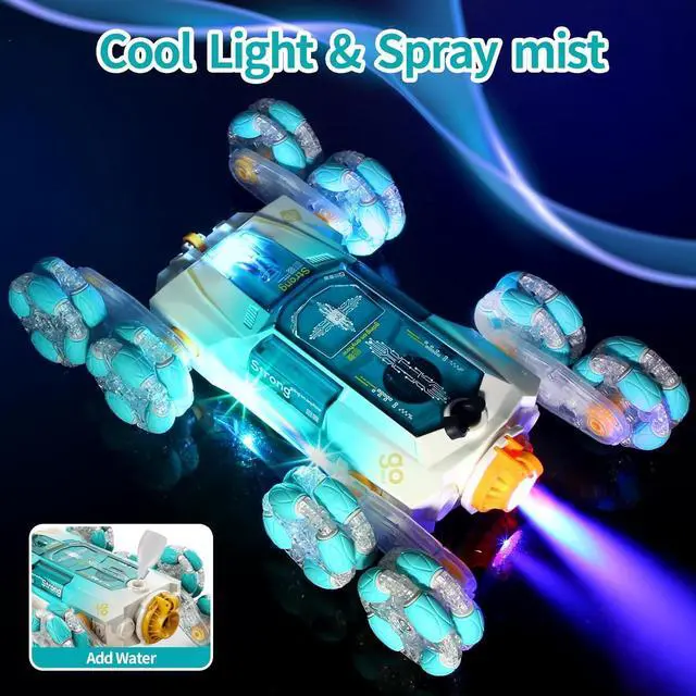 Alt view image 3 of 6 - 8WD Gesture Sensing RC Stunt Cars - Gifts for Boys Girls 8-12 Year Old 8 wheels Remote Control Transform 2.4Ghz Hand Controlled Drift Car Birthday Toys Gifts Ideas for Kids Age 8 9 10 11 12+ yr