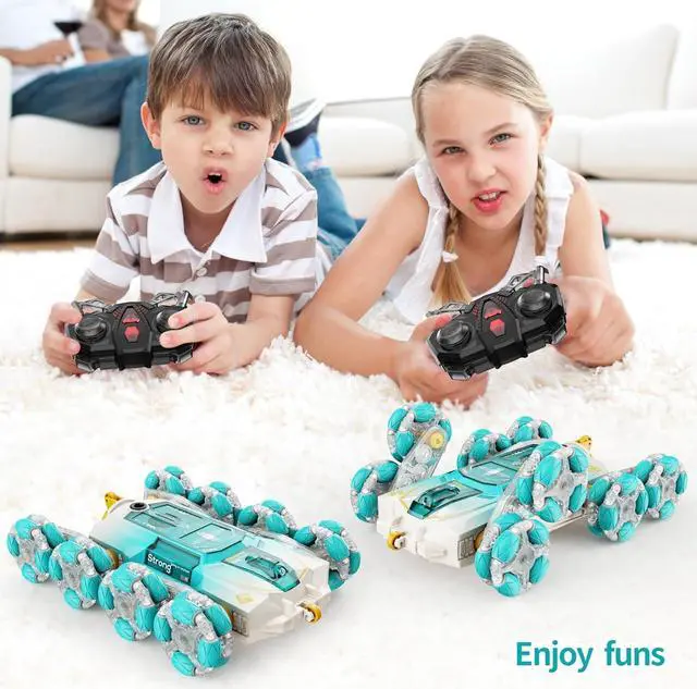 Alt view image 6 of 6 - 8WD Gesture Sensing RC Stunt Cars - Gifts for Boys Girls 8-12 Year Old 8 wheels Remote Control Transform 2.4Ghz Hand Controlled Drift Car Birthday Toys Gifts Ideas for Kids Age 8 9 10 11 12+ yr