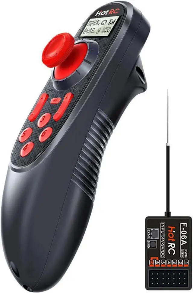 Main image of HOTRC DS-600 6CH 2.4GHz RC Transmitter and Receiver Remote Controller with DS 600 PWM 6 Channel Receiver for RC Boat (w/PWM RX)