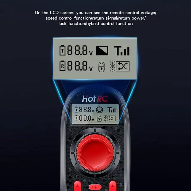 Alt view image 3 of 6 - HOTRC DS-600 6CH 2.4GHz RC Transmitter and Receiver Remote Controller with DS 600 PWM 6 Channel Receiver for RC Boat (w/PWM RX)