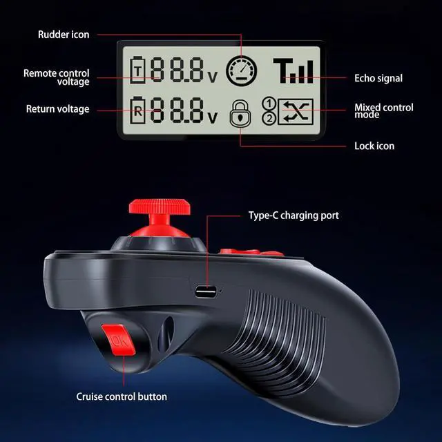 Alt view image 5 of 6 - HOTRC DS-600 6CH 2.4GHz RC Transmitter and Receiver Remote Controller with DS 600 PWM 6 Channel Receiver for RC Boat (w/PWM RX)
