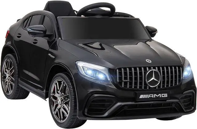 Main image of Aosom 12V Toddler Ride On Car with Remote Control, Mercedes Benz AMG GLC63S Coupe, Electric Car with 2 Speed, MP3 Player, Light, Horn, Songs, Suspension, Black
