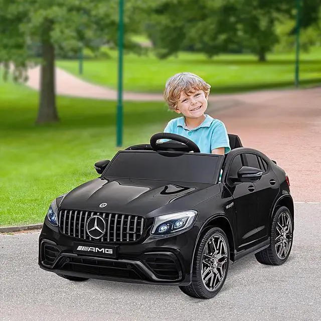 Alt view image 2 of 7 - Aosom 12V Toddler Ride On Car with Remote Control, Mercedes Benz AMG GLC63S Coupe, Electric Car with 2 Speed, MP3 Player, Light, Horn, Songs, Suspension, Black