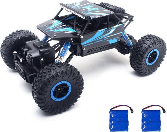 Main image of Cheerwing 1:18 Rock Crawler 2.4Ghz Remote Control Car 4WD Off Road RC Monster Truck 2 Battery (Blue)