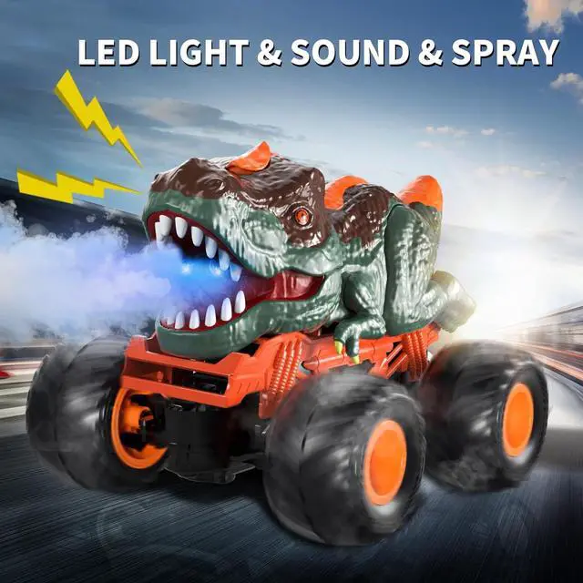 Alt view image 3 of 7 - Bennol Remote Control Dinosaur Car Trucks Toys for Kids Boys 3-5 4-7 8-12, 2.4GHz RC Dino Car Toys Gifts for 3 4 5 6 Year Old Boys Kids, Indoor Outdoor RC Car Dinosaur Toys for Kids 3-5 4-7 5-7 8-12