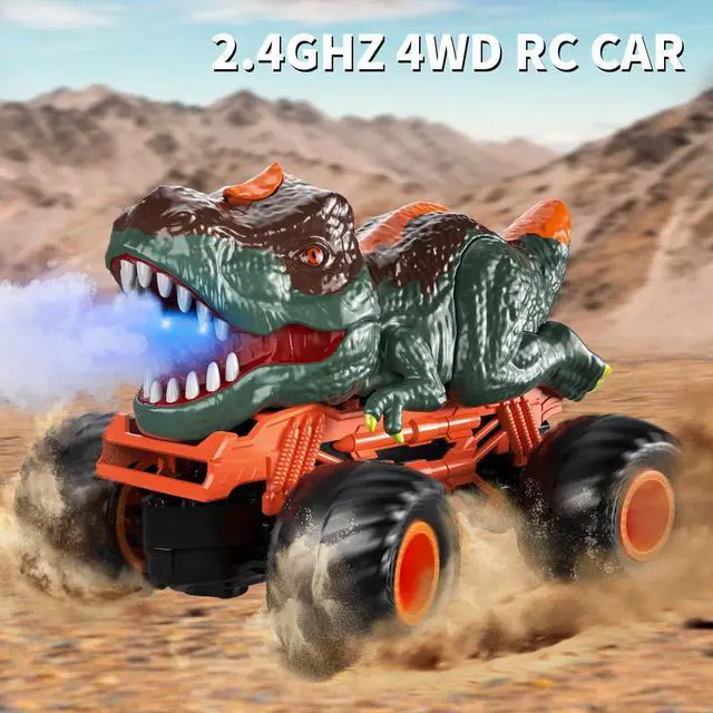 Alt view image 4 of 7 - Bennol Remote Control Dinosaur Car Trucks Toys for Kids Boys 3-5 4-7 8-12, 2.4GHz RC Dino Car Toys Gifts for 3 4 5 6 Year Old Boys Kids, Indoor Outdoor RC Car Dinosaur Toys for Kids 3-5 4-7 5-7 8-12