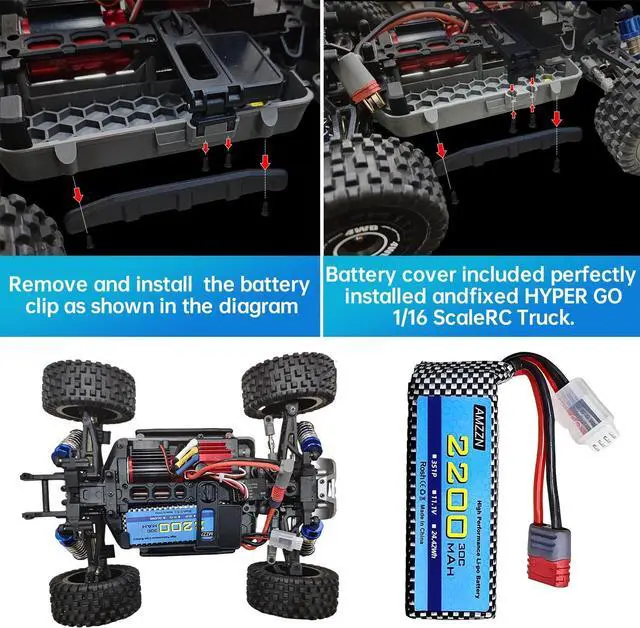 Alt view image 6 of 7 - 11.1V 2200mAh 30C 3S T-Plug Lipo Battery with USB Charger for MJX H16 H16P H16E H16GT H16BM H16DR H16PL 14301 RC Car, High-Speed Drift Model Toy Car Upgraded Battery (1PCS Battery+1 USB)