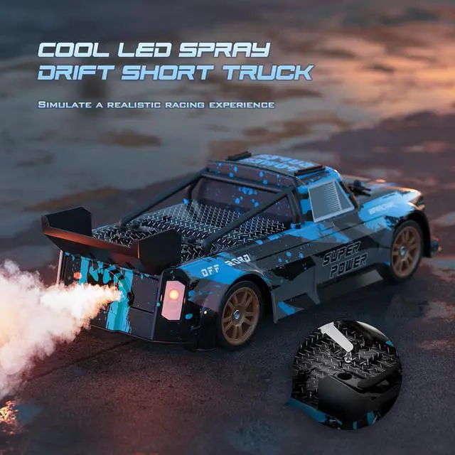Alt view image 6 of 7 - RC Drift Car, 1/16 Remote Control Car 4WD 20KM/H High Speed RC Racing Car 2.4GHz Electric Sport Drifting RC Cars with LED Lights, Toy Car for Adults Kids Gifts