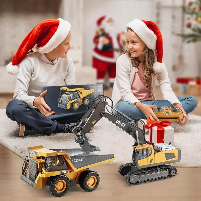 Alt view image 2 of 7 - Remote Control Construction Dump Truck Toy - RC Dump Truck Toys- Construction Toys Vehicle- RC Truck Toys for 8 9 10 11 12 Year Old Boys and up- Toy Trucks