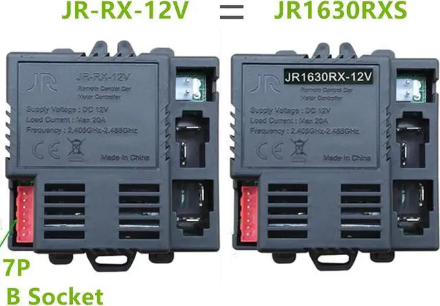 Alt view image 2 of 7 - JR1630RXS JR-RX-12V Kids Powered Ride on car 2.4G Bluetooth Remote Control and Receiver Kit Controller Control Box Accessories for Children Electric Ride On Car Replacement Parts